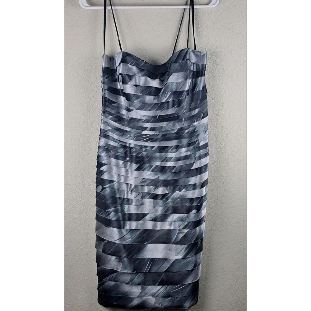 Cache Tiered Satin Mini Dress Size 6